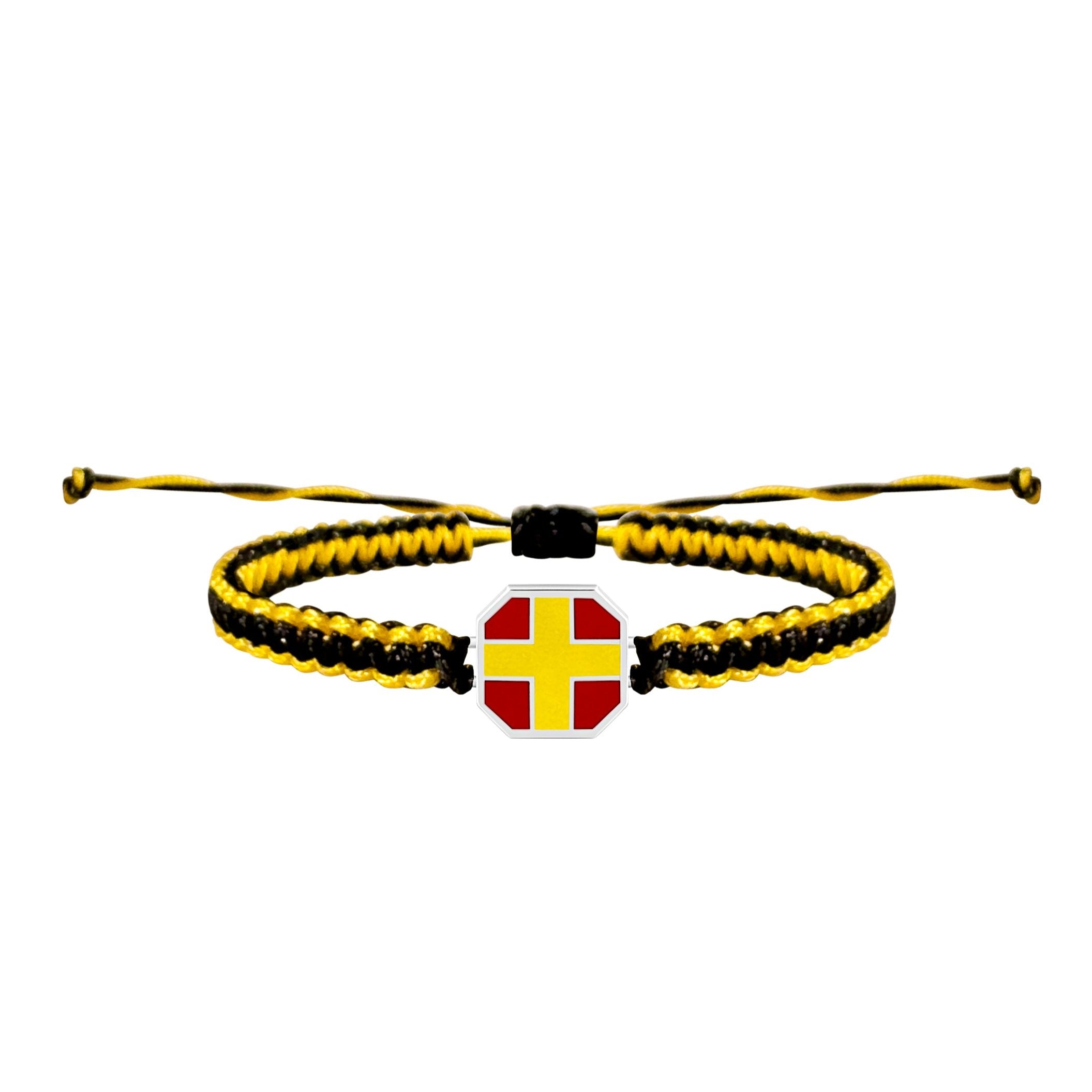 R For Romeo Sailing-inspired, handmade, colour, braided bracelet in 18K gold or 925 ...